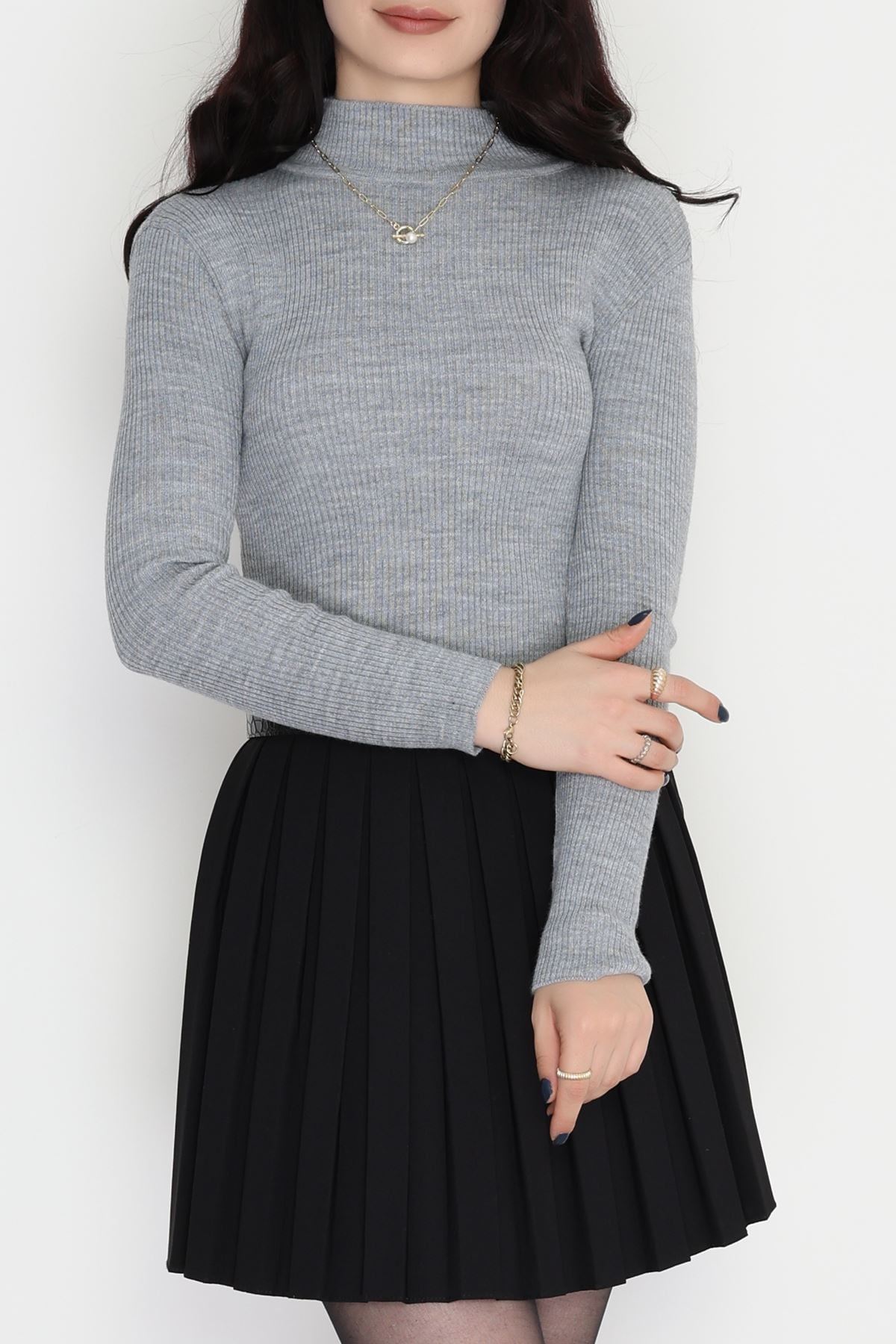 Yarım Balıkçı Yaka Triko Boyalıgri - 4049.2043.