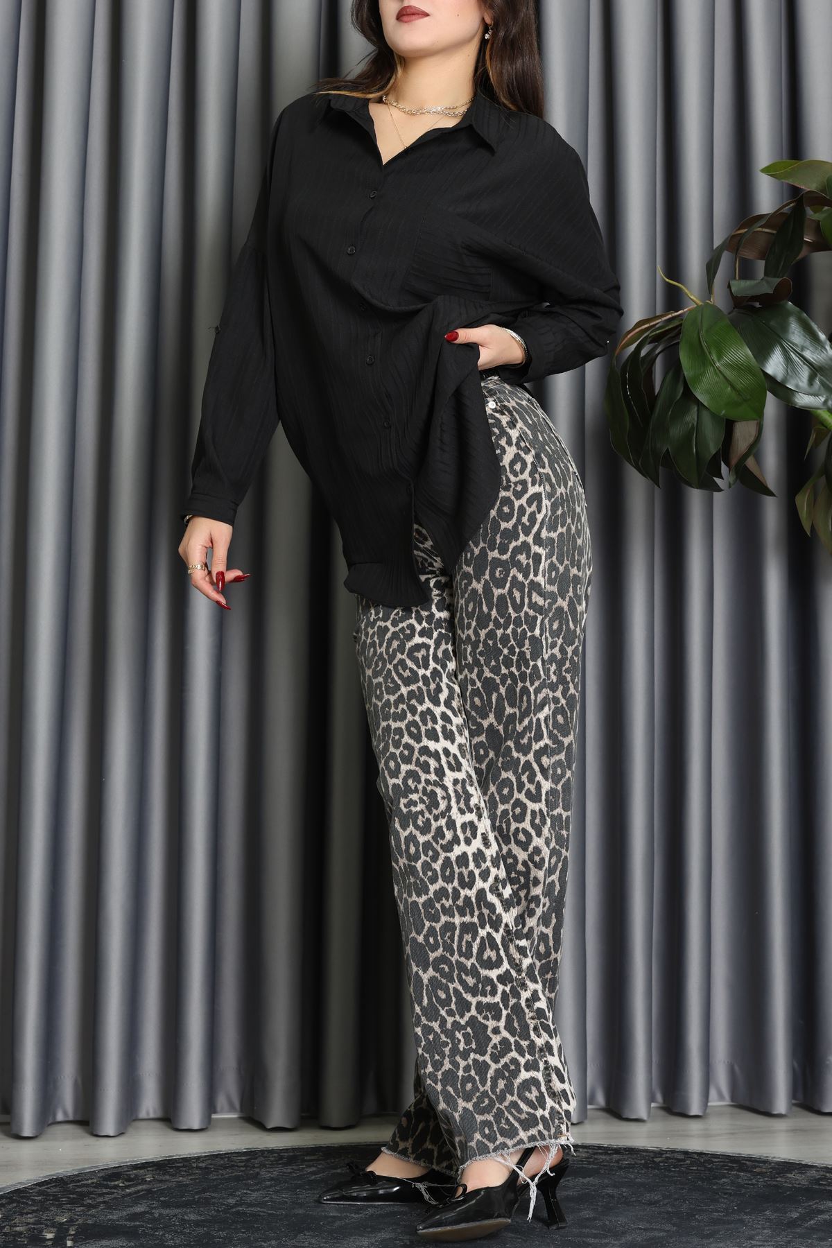 Siena Kumaş Gömlek Siyah - 2357.1602.