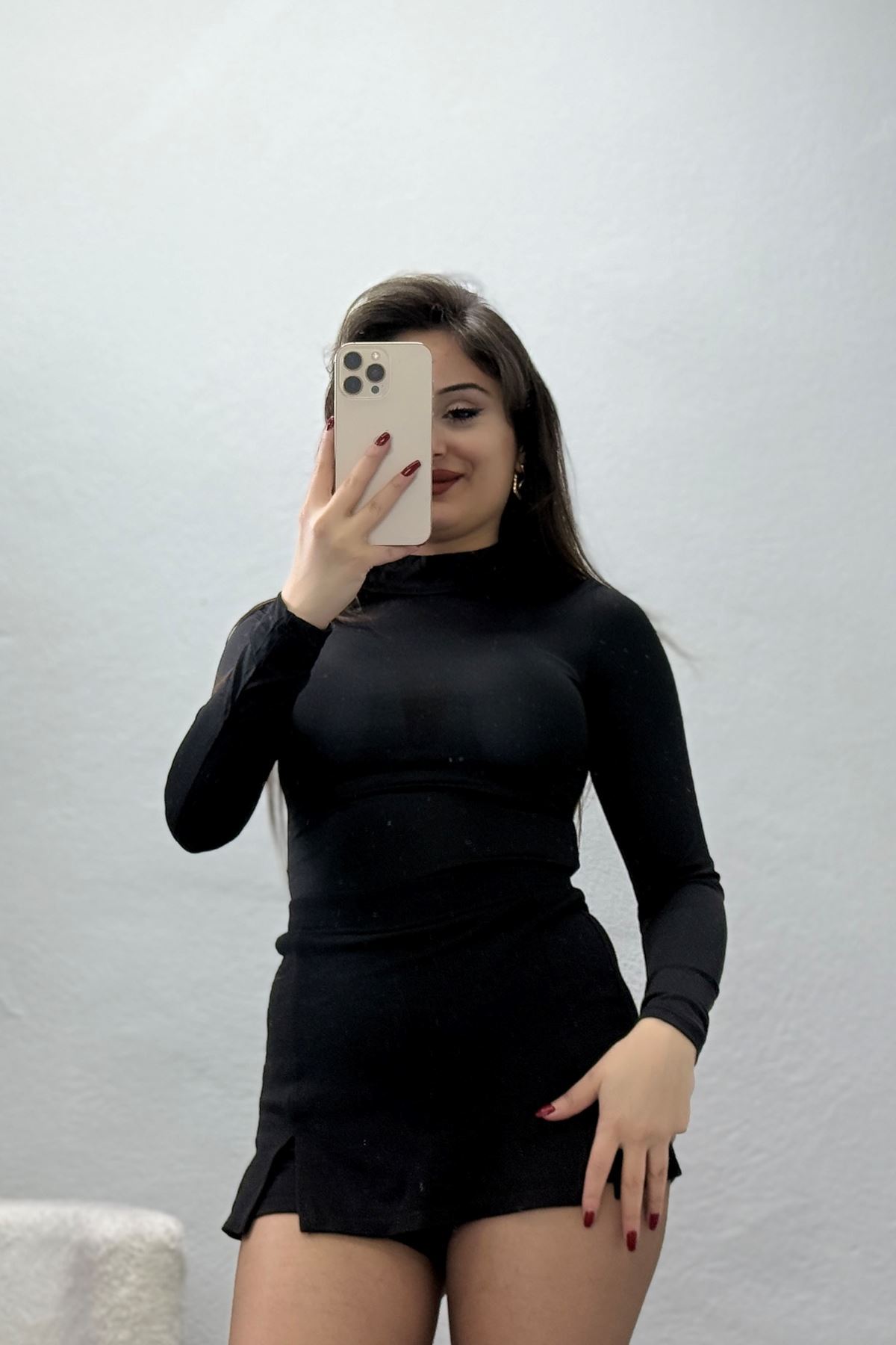 Yarım Balıkçı Mikro Çıtçıtlı Body Siyah - 21942.200.