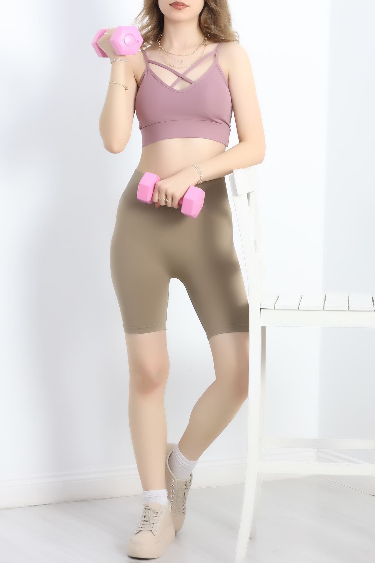 Askılı Spor Bustiyer Gülkurusu - 9022.125.