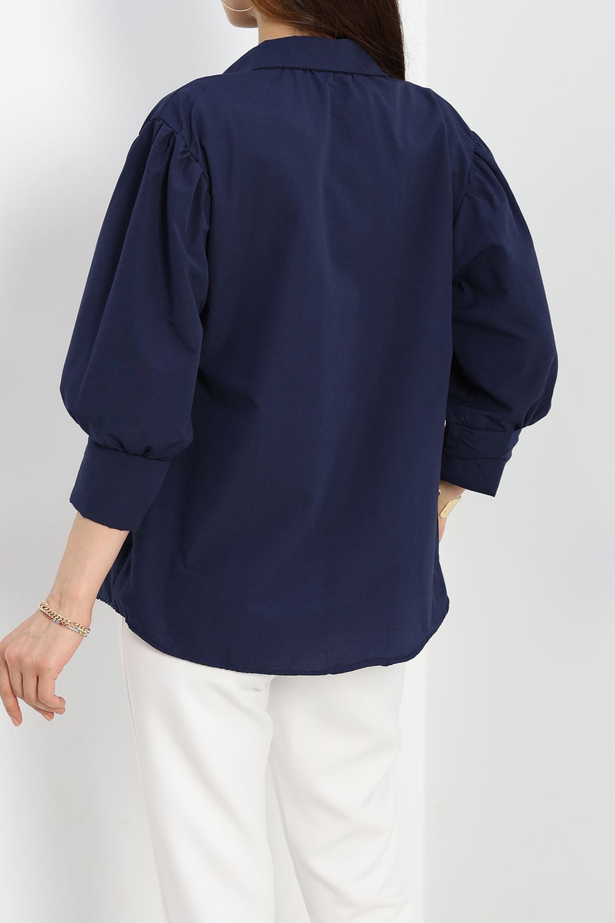 Balon Kol Gömlek Lacivert - 30839.1949.