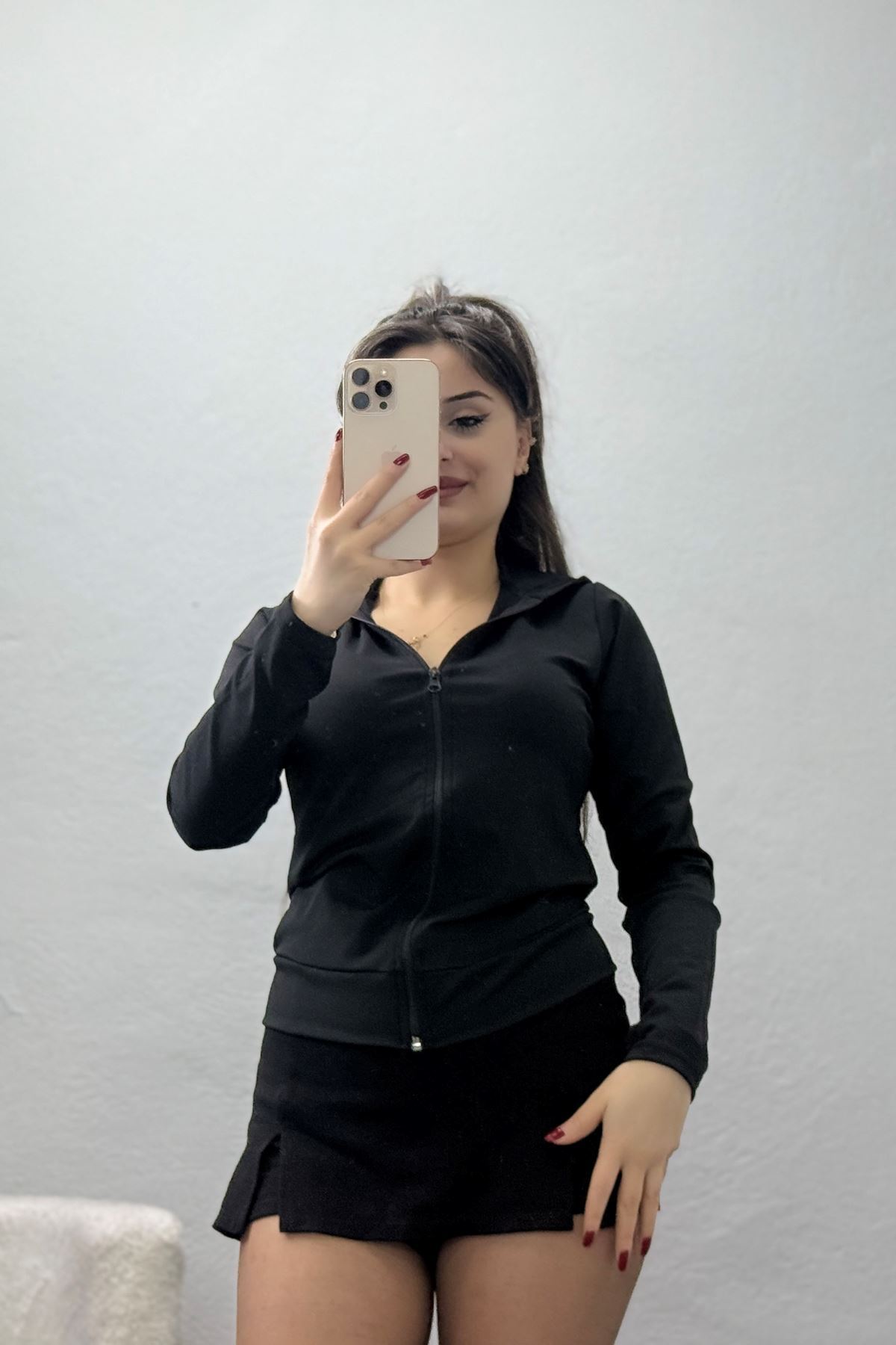 Kapşonlu Dalgıç Ceket Siyah - 50055.053.