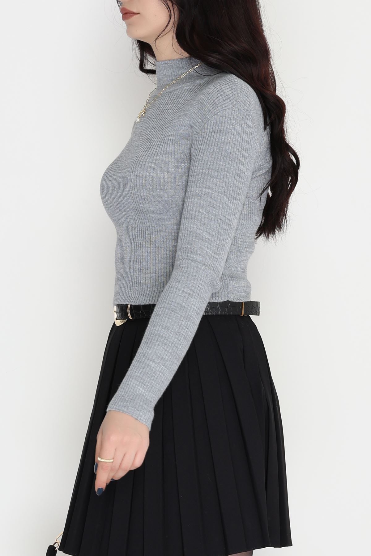 Yarım Balıkçı Yaka Triko Boyalıgri - 4049.2043.