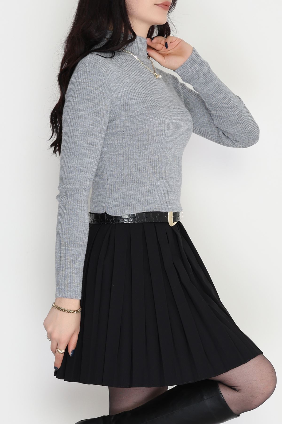 Yarım Balıkçı Yaka Triko Boyalıgri - 4049.2043.