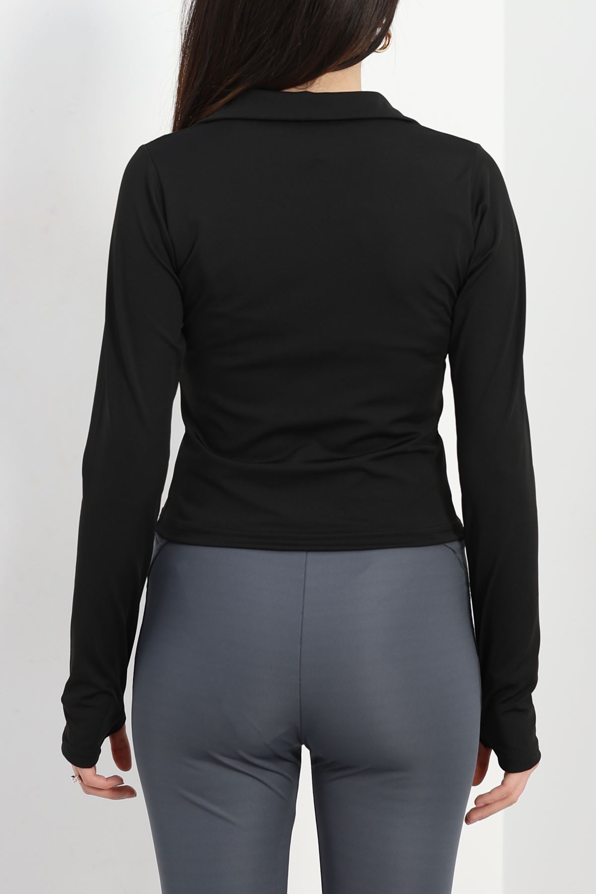 Dalgıç Parmak Geçmeli Body Siyah - 50097.053.