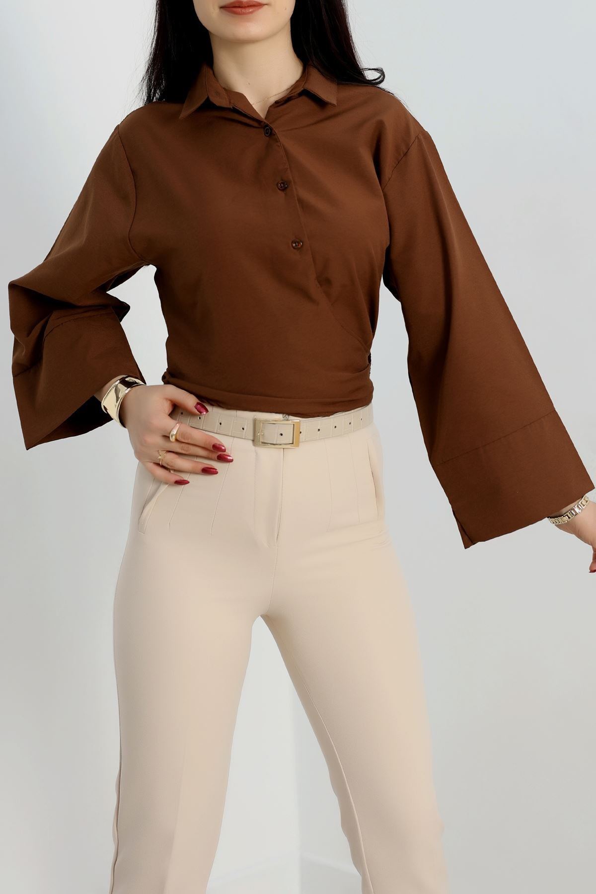 Bağlamalı Gömlek Kahve - 30925.1949.