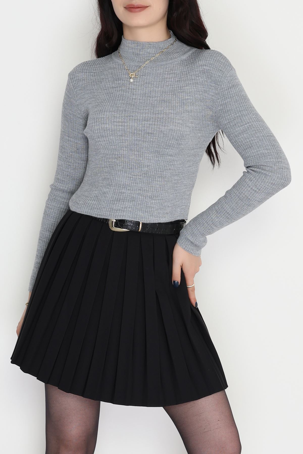 Yarım Balıkçı Yaka Triko Boyalıgri - 4049.2043.