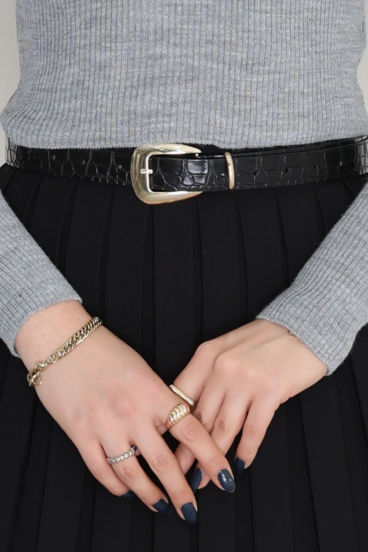 Yarım Balıkçı Yaka Triko Boyalıgri - 4049.2043.