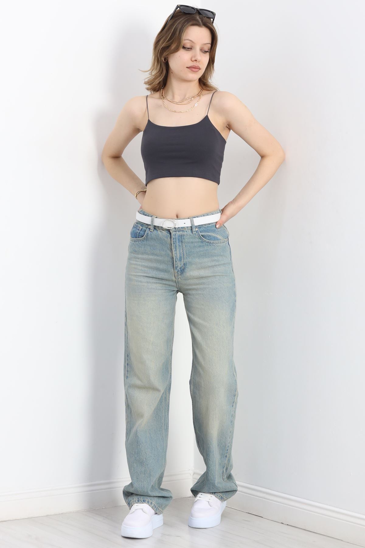 İp Askılı Crop Büstiyer Atlet Füme - 20544.200.