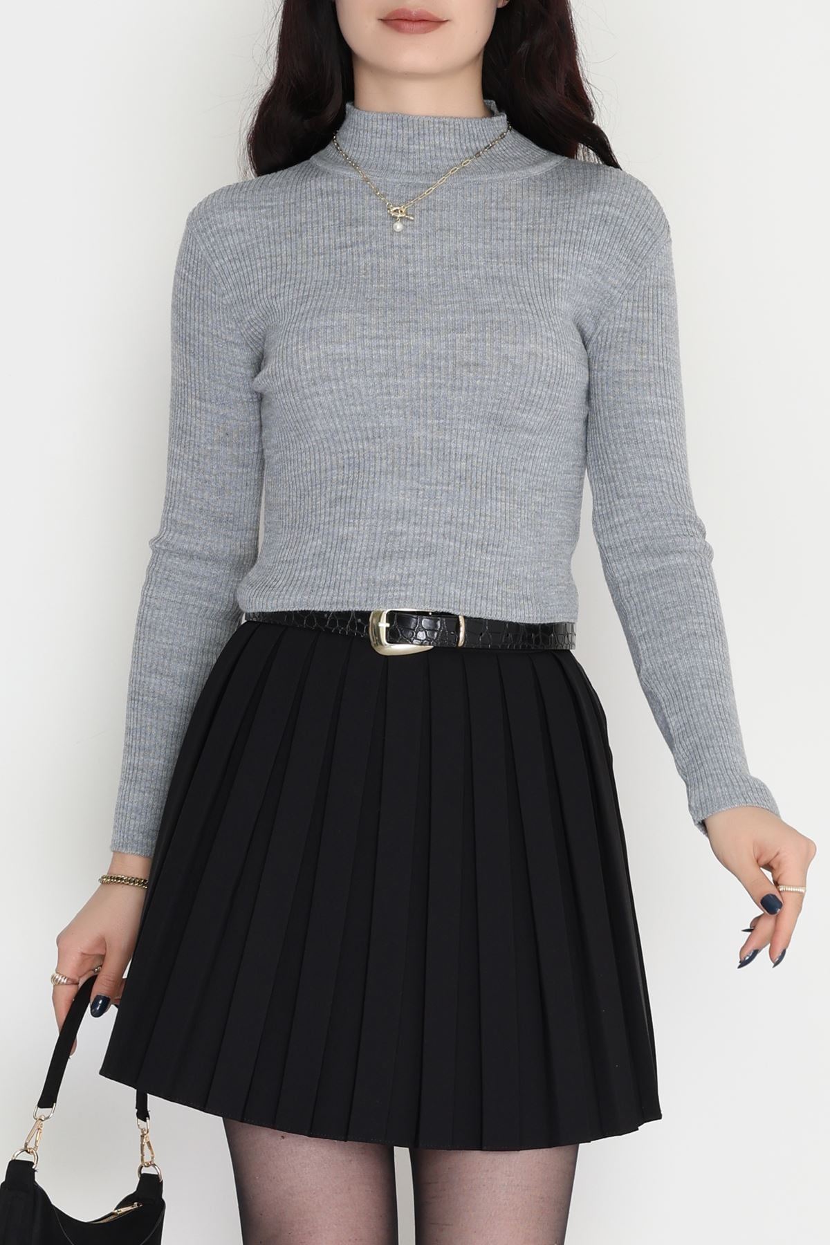 Yarım Balıkçı Yaka Triko Boyalıgri - 4049.2043.