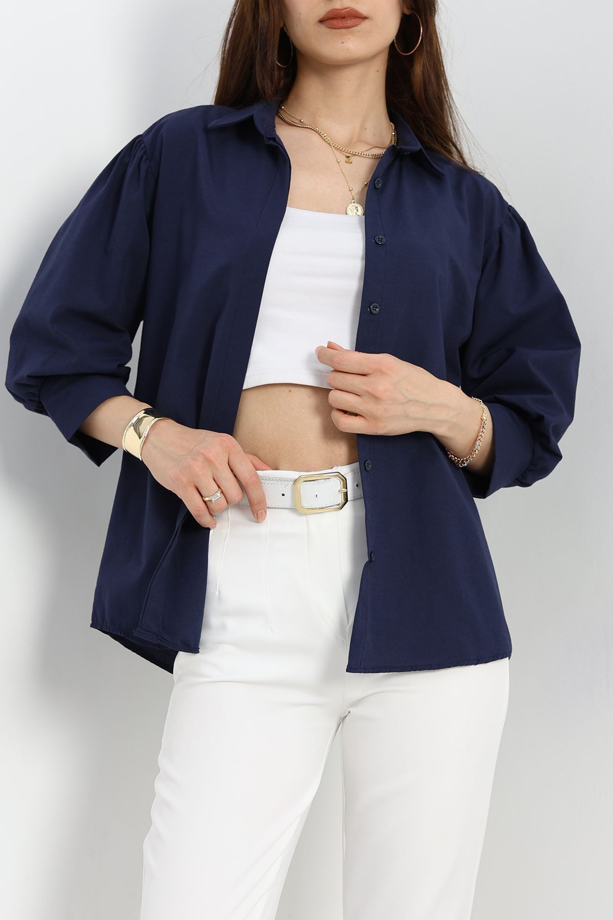 Balon Kol Gömlek Lacivert - 30839.1949.