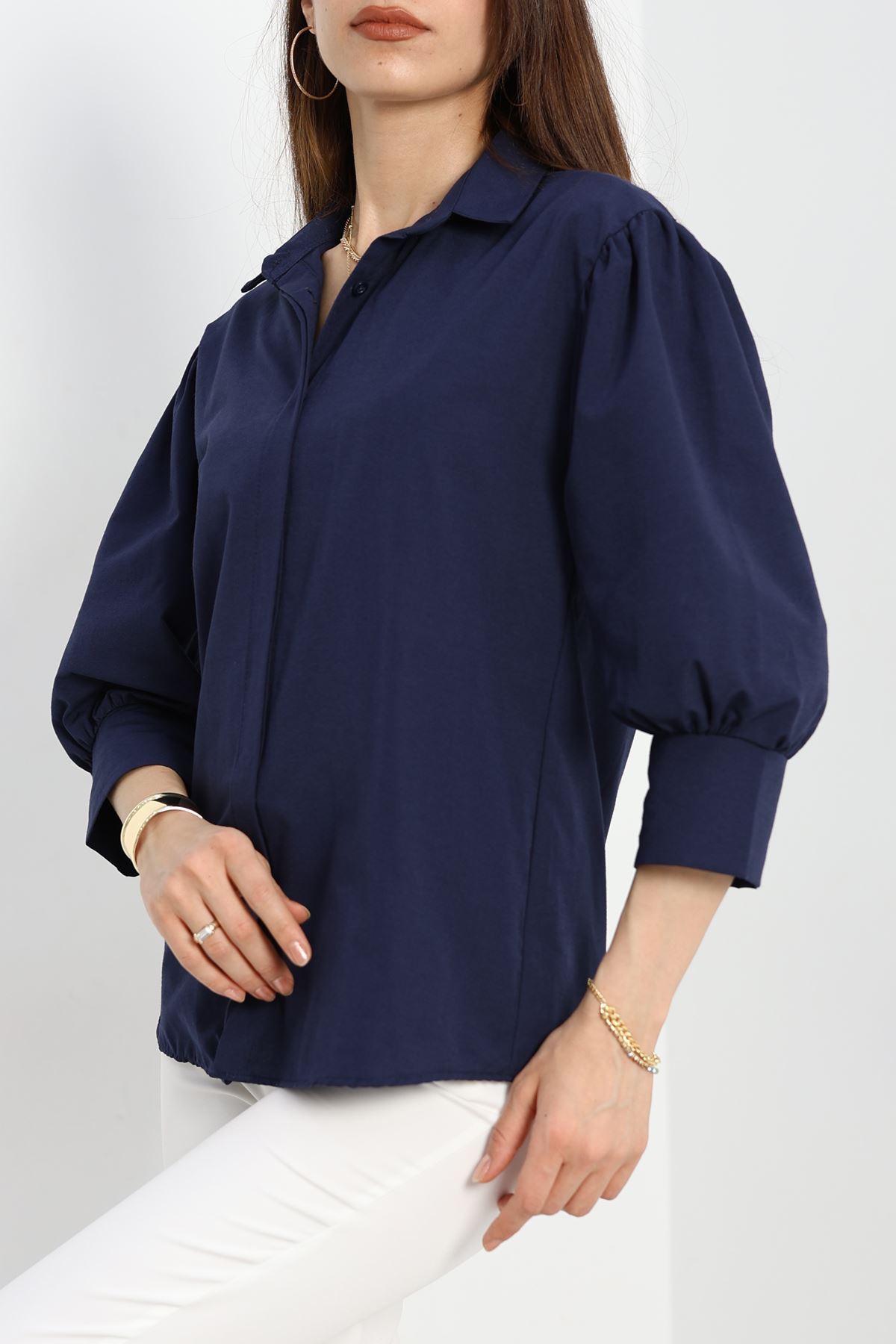 Balon Kol Gömlek Lacivert - 30839.1949.