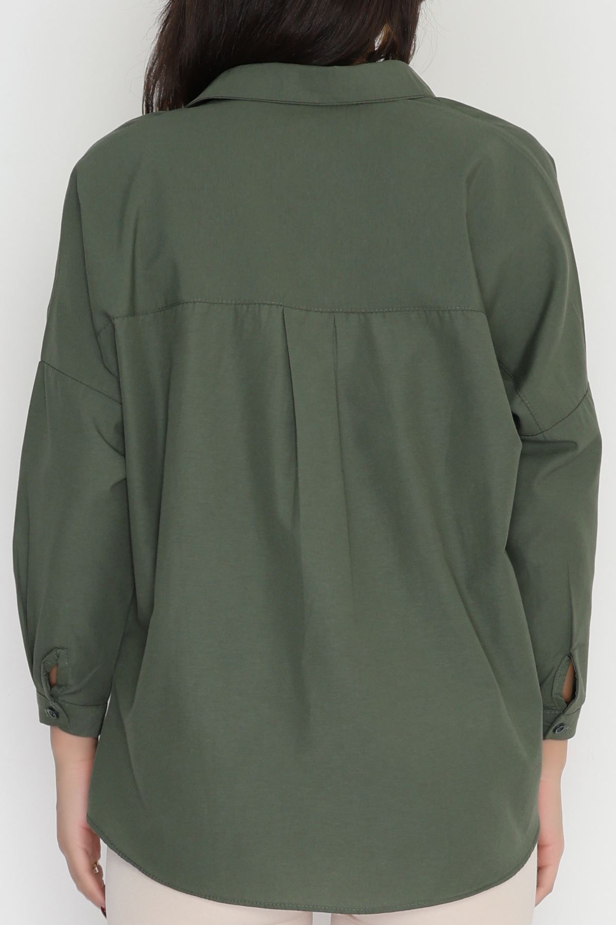 Terikoton Oversize Gömlek Açıkhaki - 30840.1949.