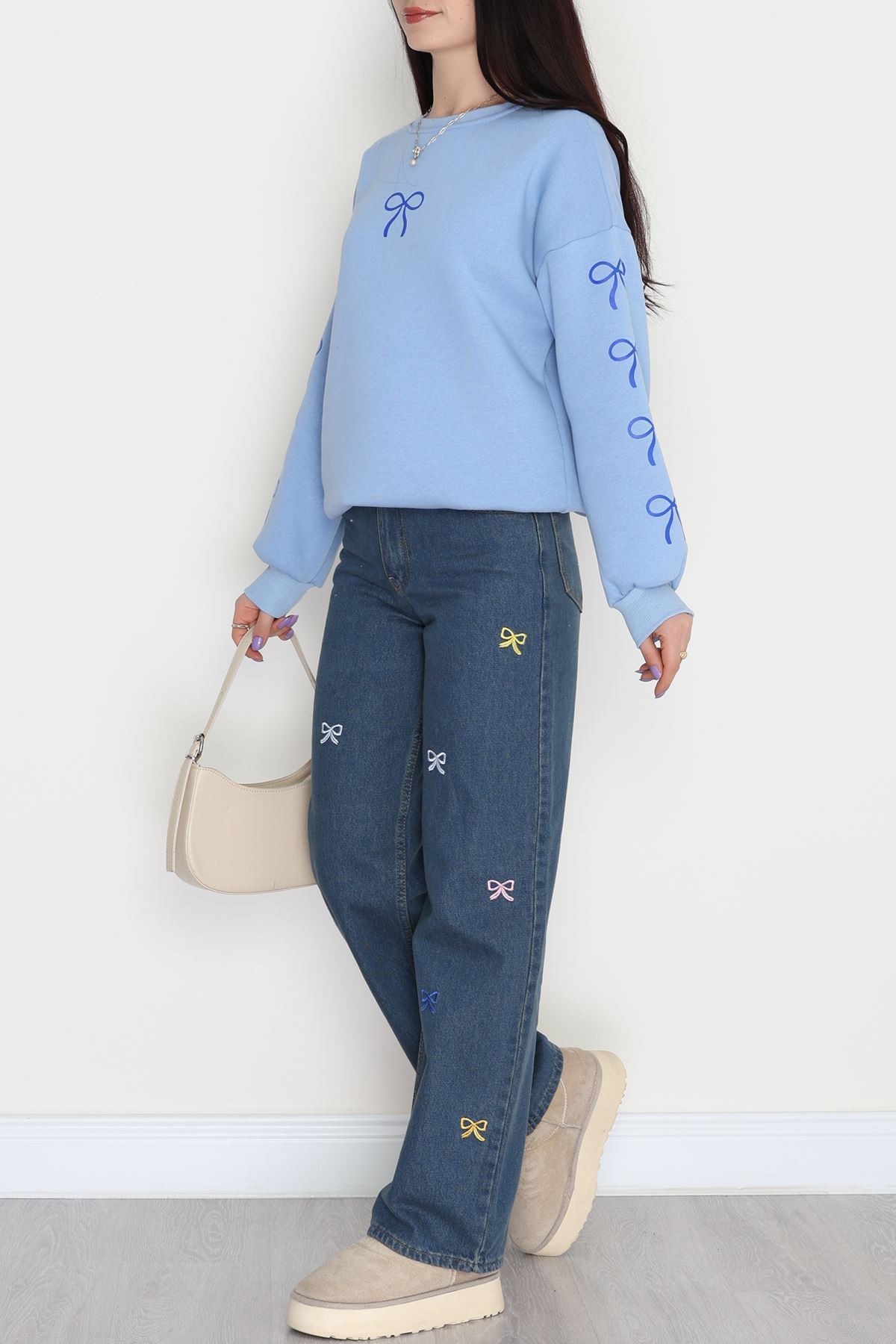 3 İplik Bisiklet Yaka Sweat Bebemavisaks - 42246.1878.