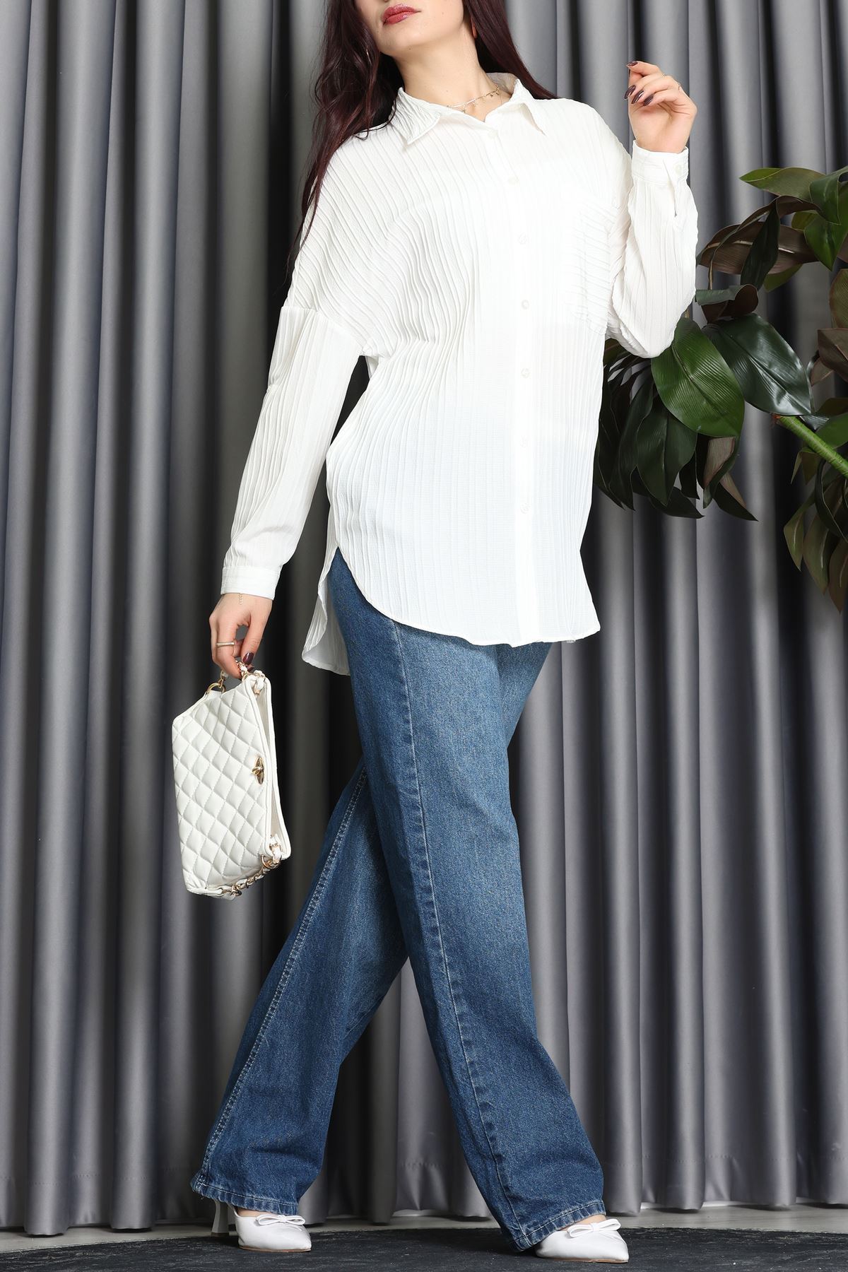 Siena Kumaş Gömlek Ekru - 2357.1602.