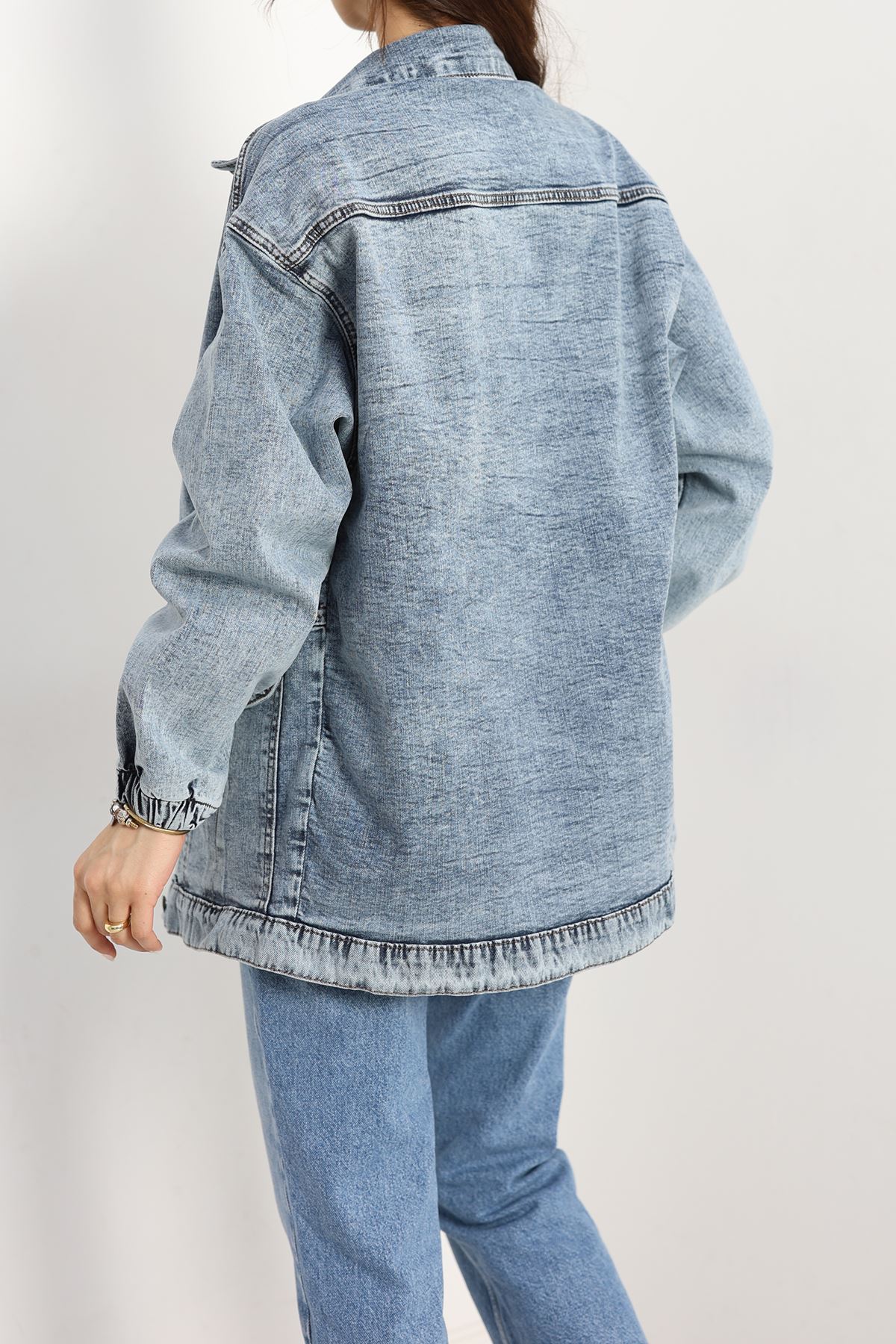 Körüklü Cep Kot Ceket  Mavi2 - 20464.1778.