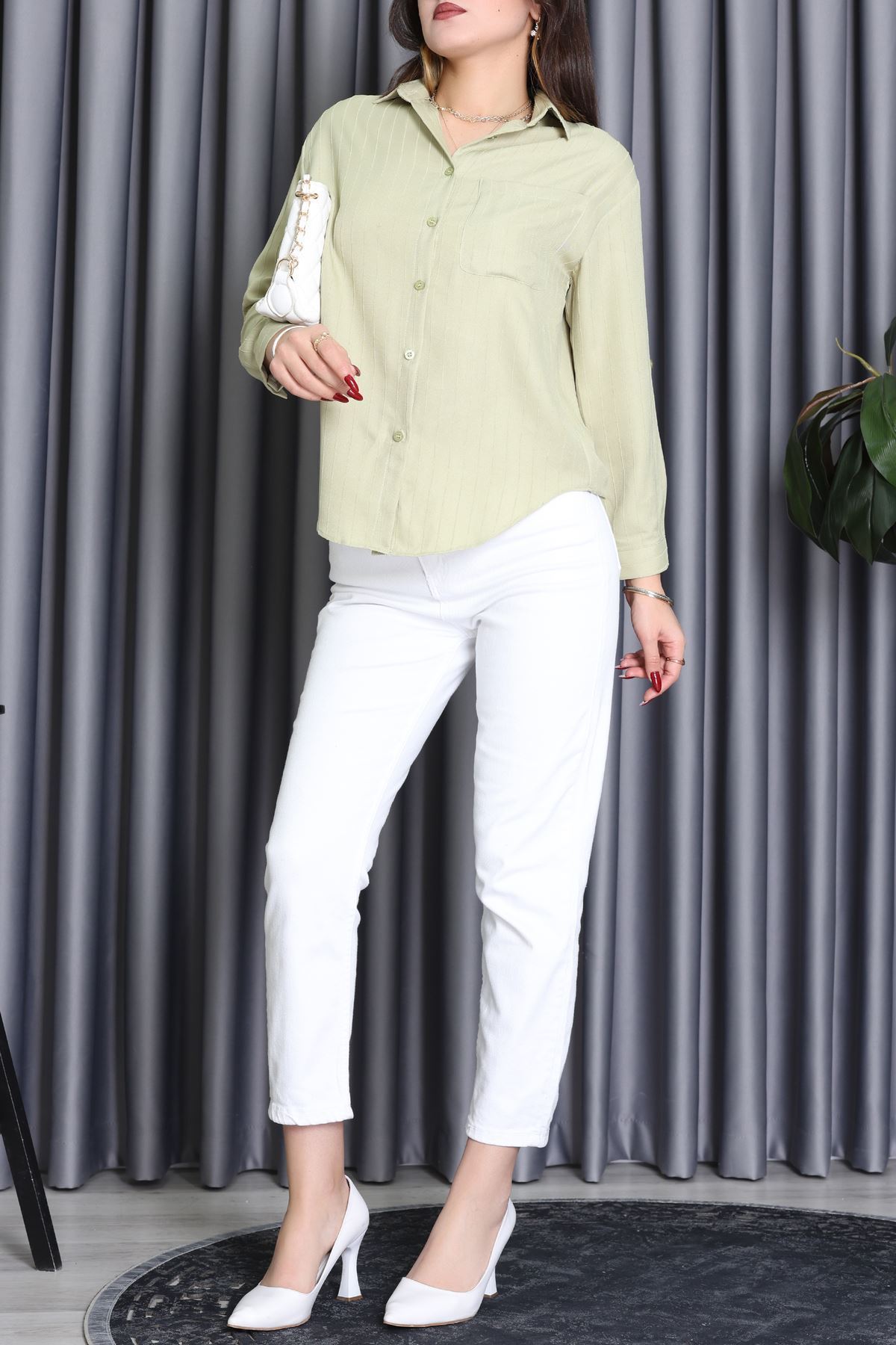 Neva Kumaş Gömlek Çağla - 2415.1602.