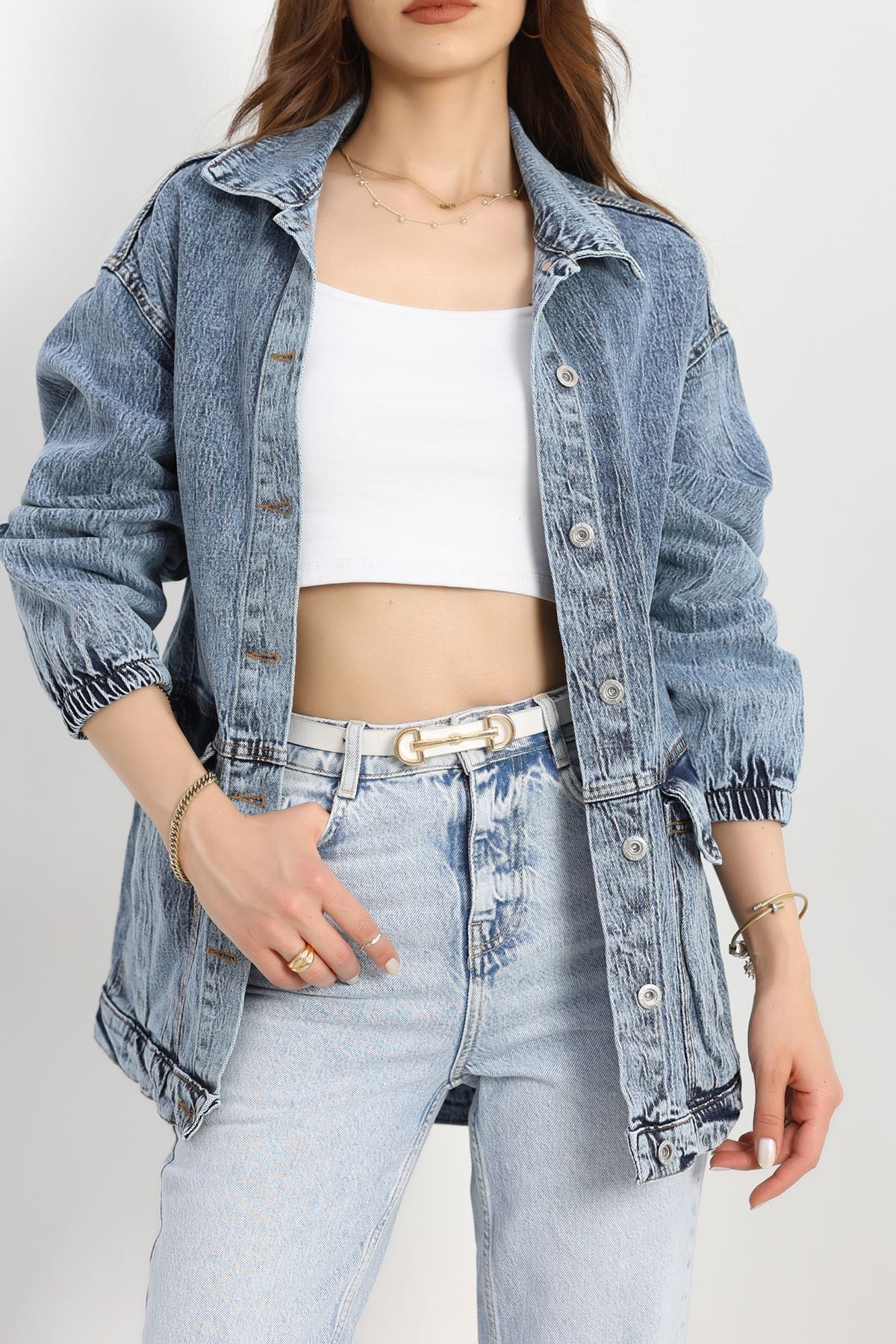 Körüklü Cep Kot Ceket  Koyumavi3 - 20464.1778.