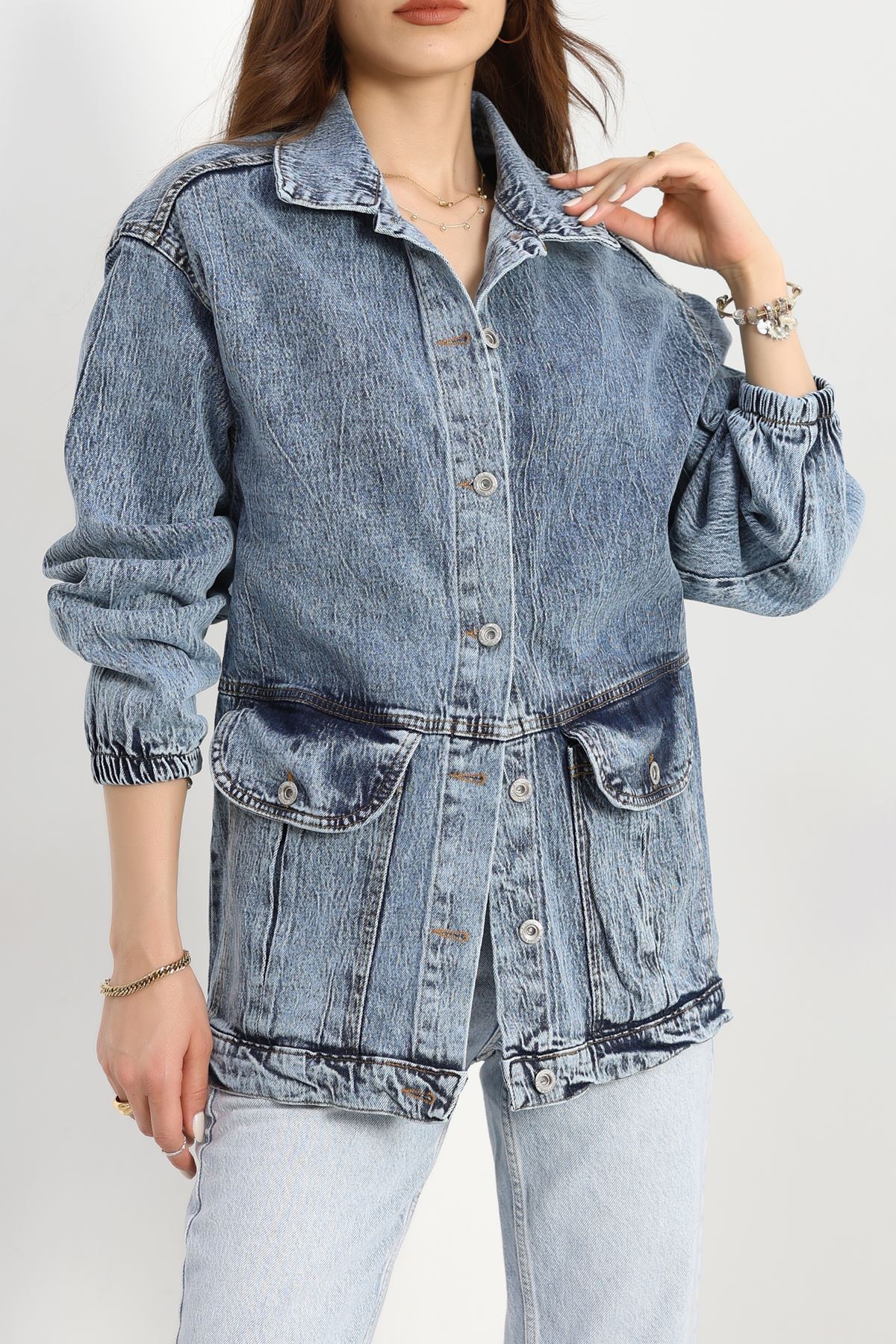 Körüklü Cep Kot Ceket  Koyumavi3 - 20464.1778.