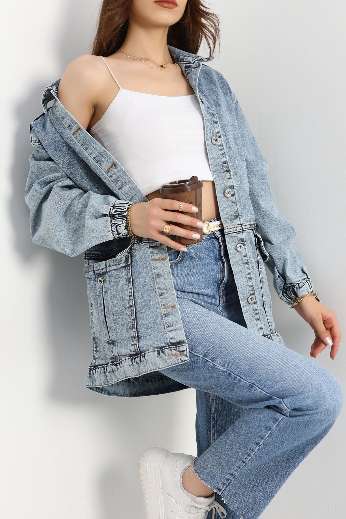 Körüklü Cep Kot Ceket  Mavi2 - 20464.1778.