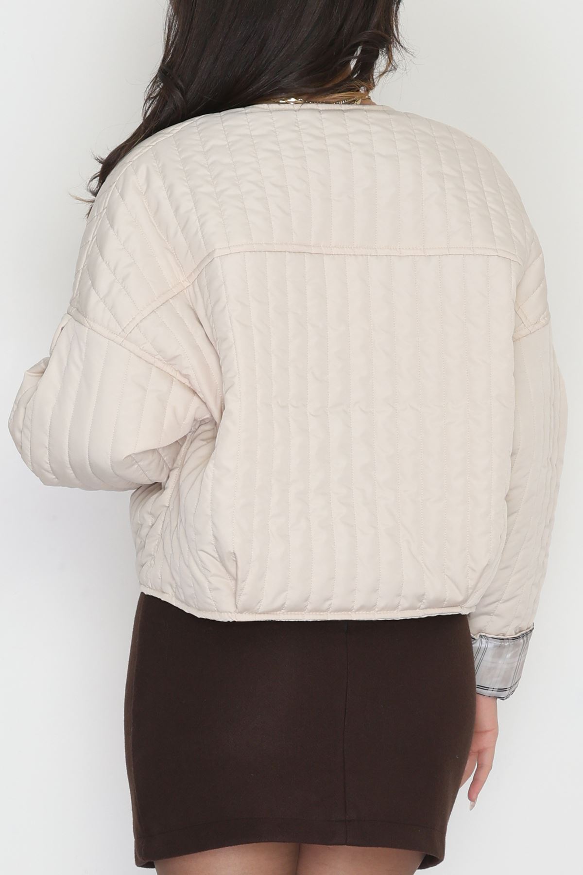 Astarlı Kapitone Ceket Bej - 31635.439.