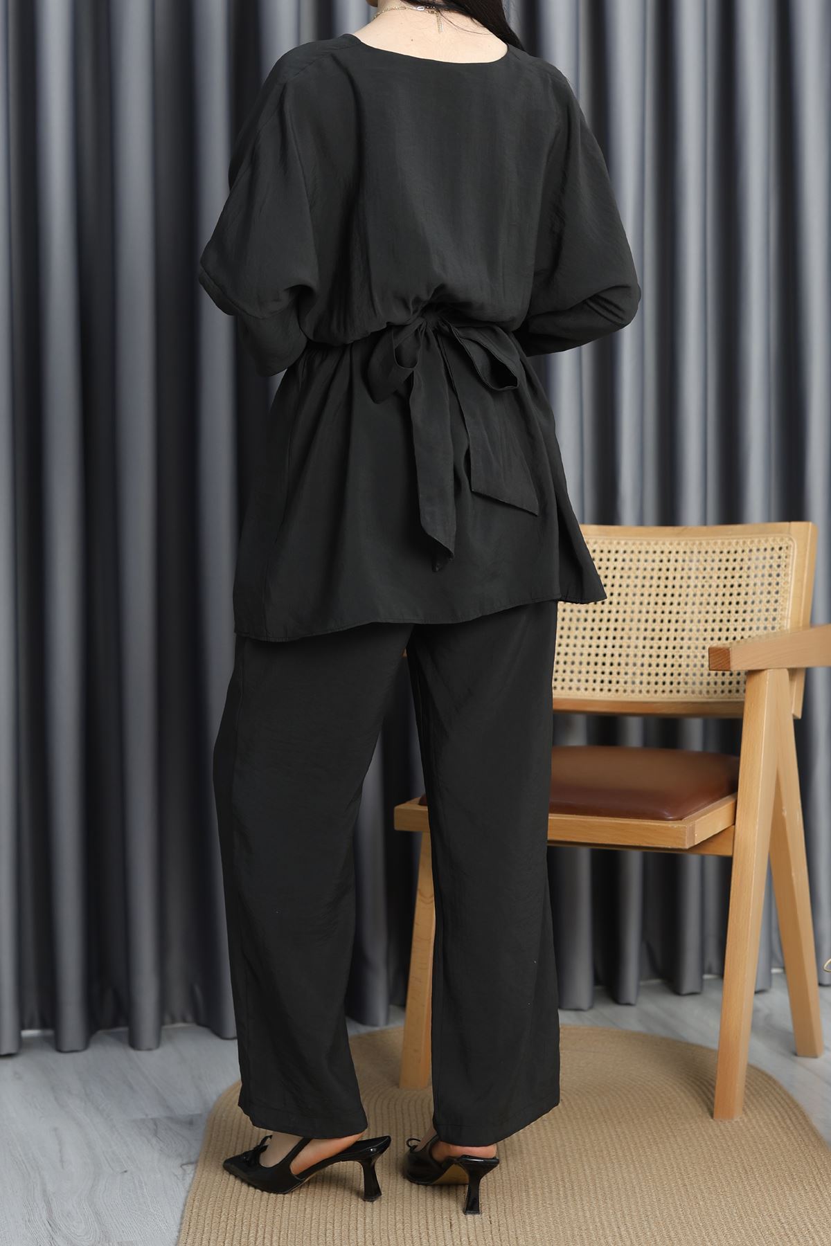 Bağlamalı İkili Takım Siyah - 50628.1988.