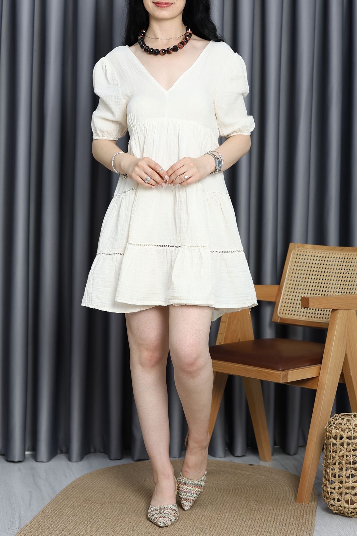 Müslin Elbise Bej - 41569.308.