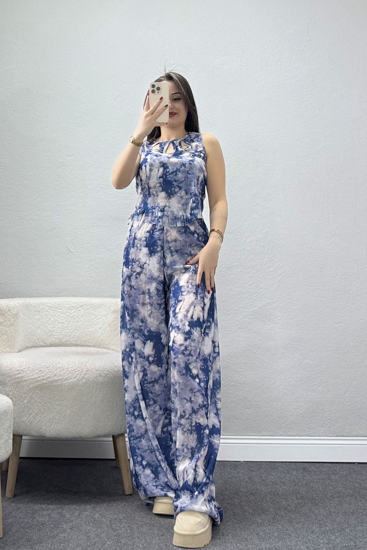 Yaka Detaylı Süprem İkili Takım Laci - 32249.1857.