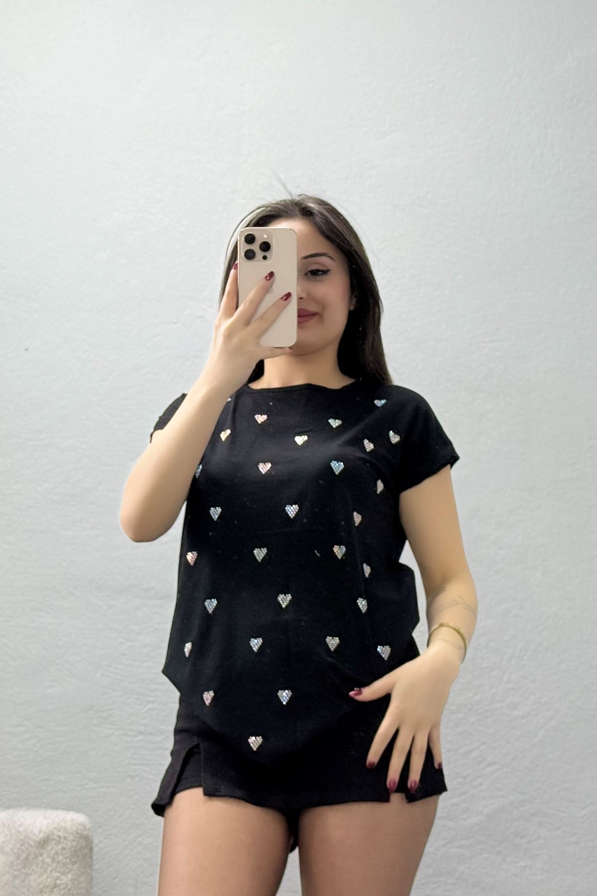 Taşlı Viskon Bluz Siyah - 70387.599.