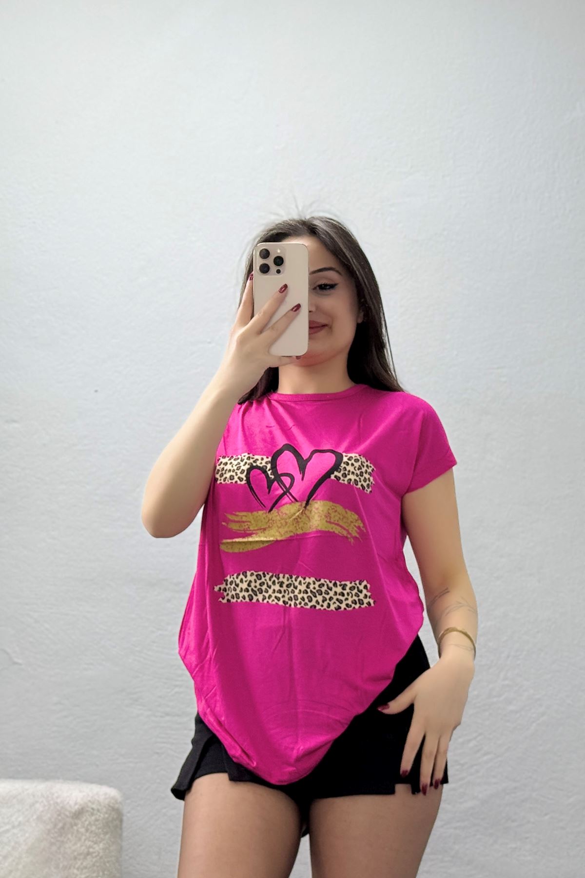 Baskılı Viskon Bluz Koyupembe - 70646.599.