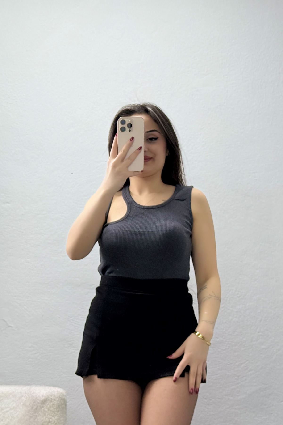 Omuz Dekolteli Kaşkorse Body Antrasit - 71067.1748.