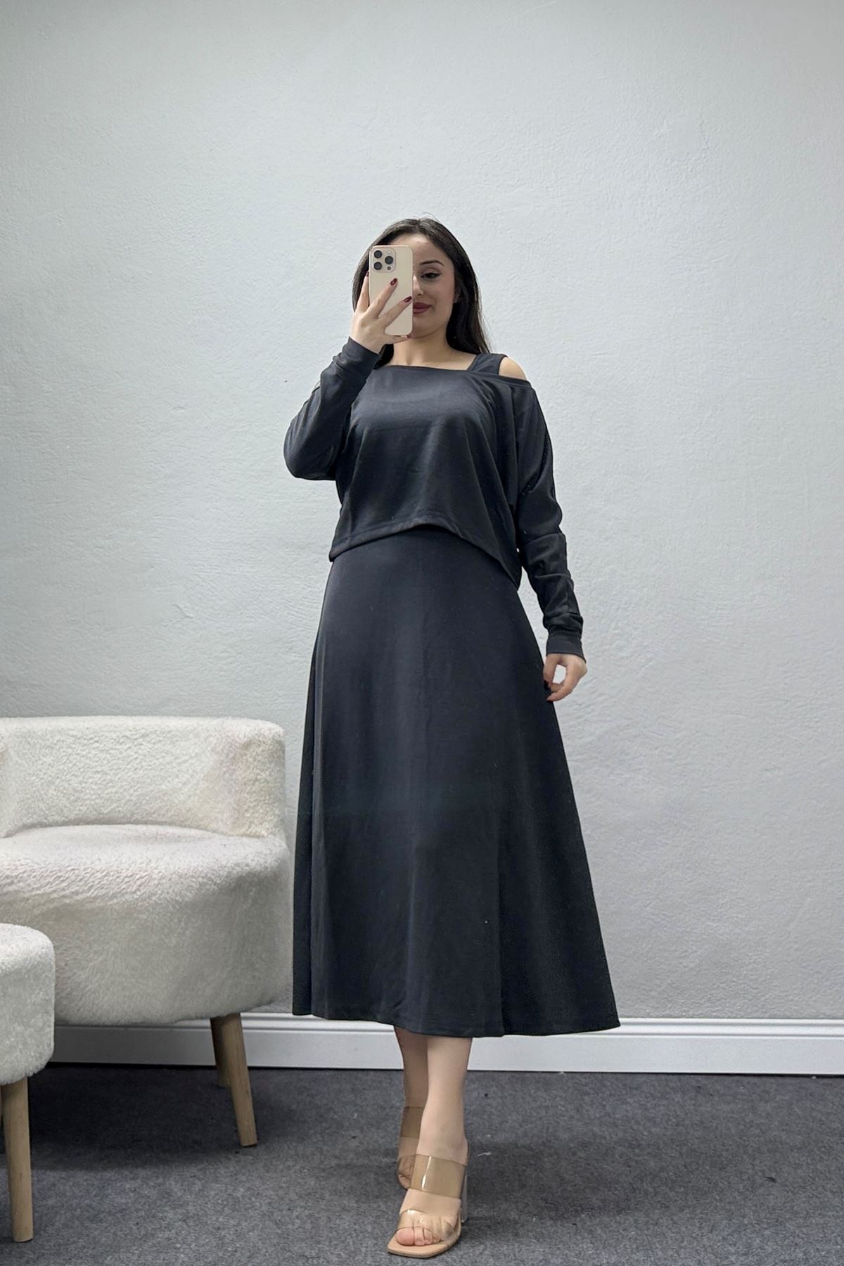 Modal Kumaş Bluzlu İkili Takım Anti - 4179.1247.