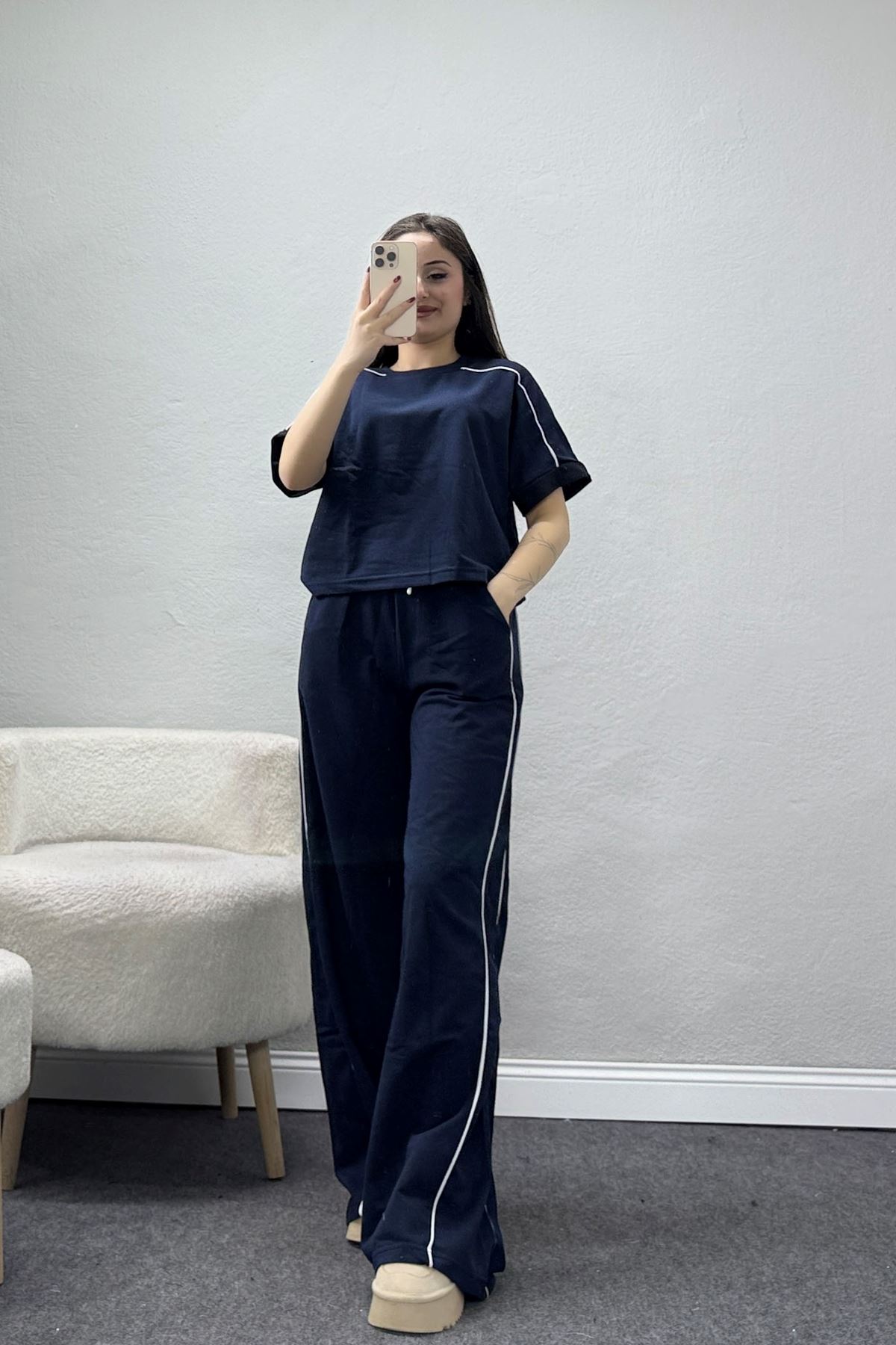 2 İplik Biyeli Eşofman Takımı Laci - 52245.1857.