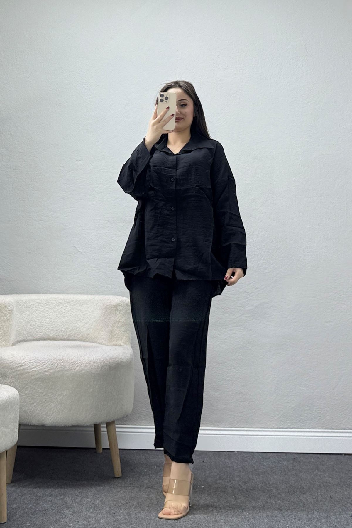 Soft Touch Gömlekli Takım Siyah - 55117.701.