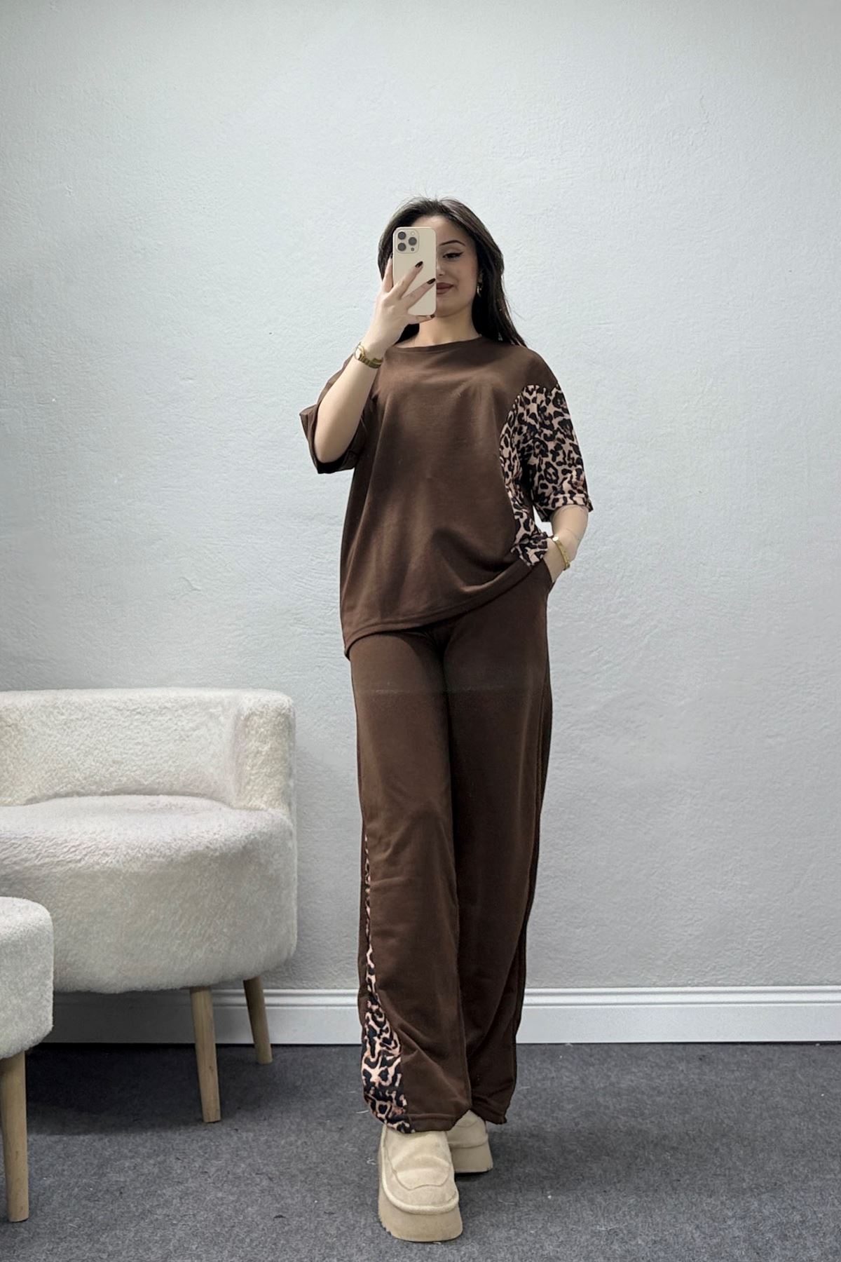 2 İplik Eşofman Takımı Kahve - 52267.1005.