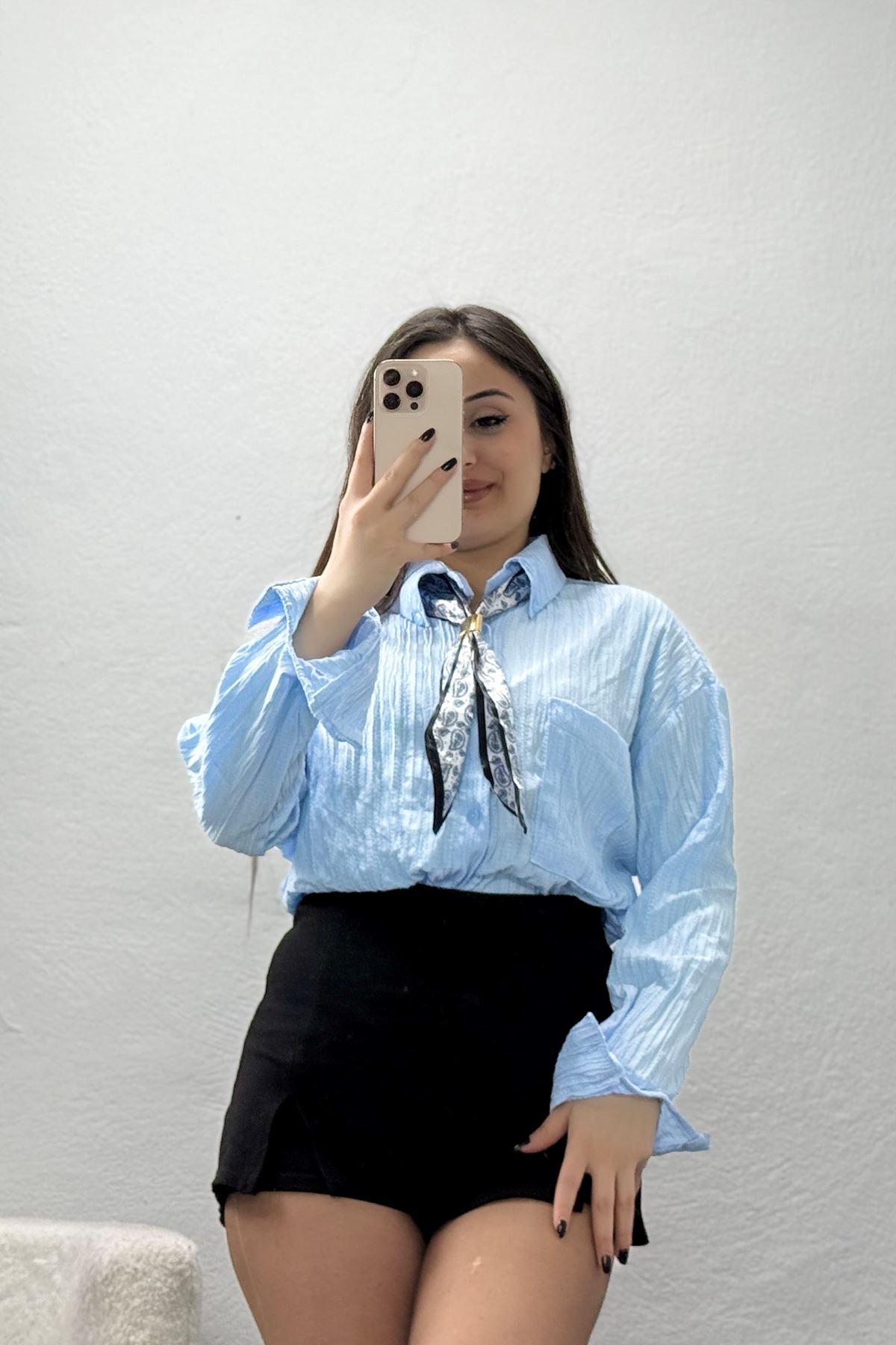 Fularlı Gömlek Bebemavi - 4162.1247.