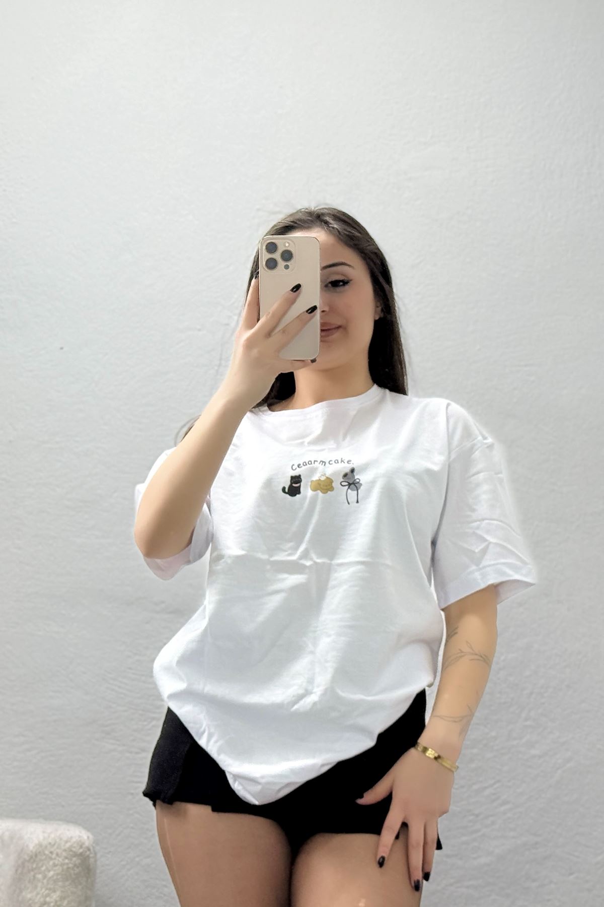 Baskılı Penye Tişört Beyazhardal - 41305.0034.