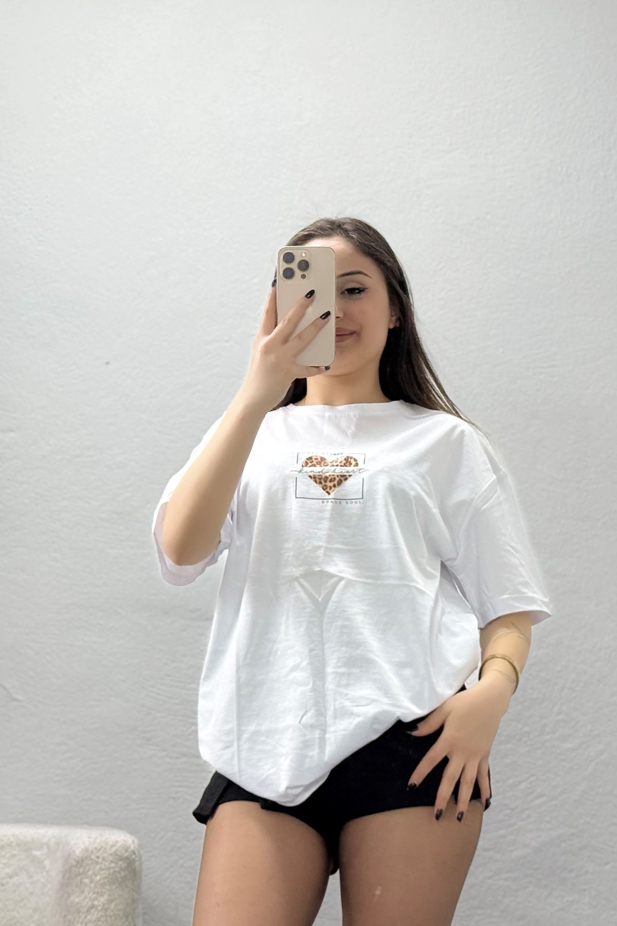 Baskılı Penye Tişört Kalplileo - 41305.0034.