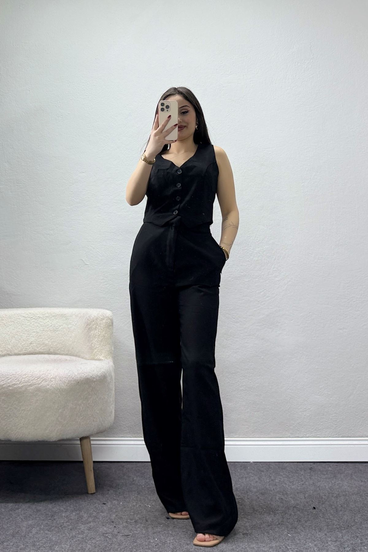 Poliviskon Yelekli Takım Siyah - 7742.1437.