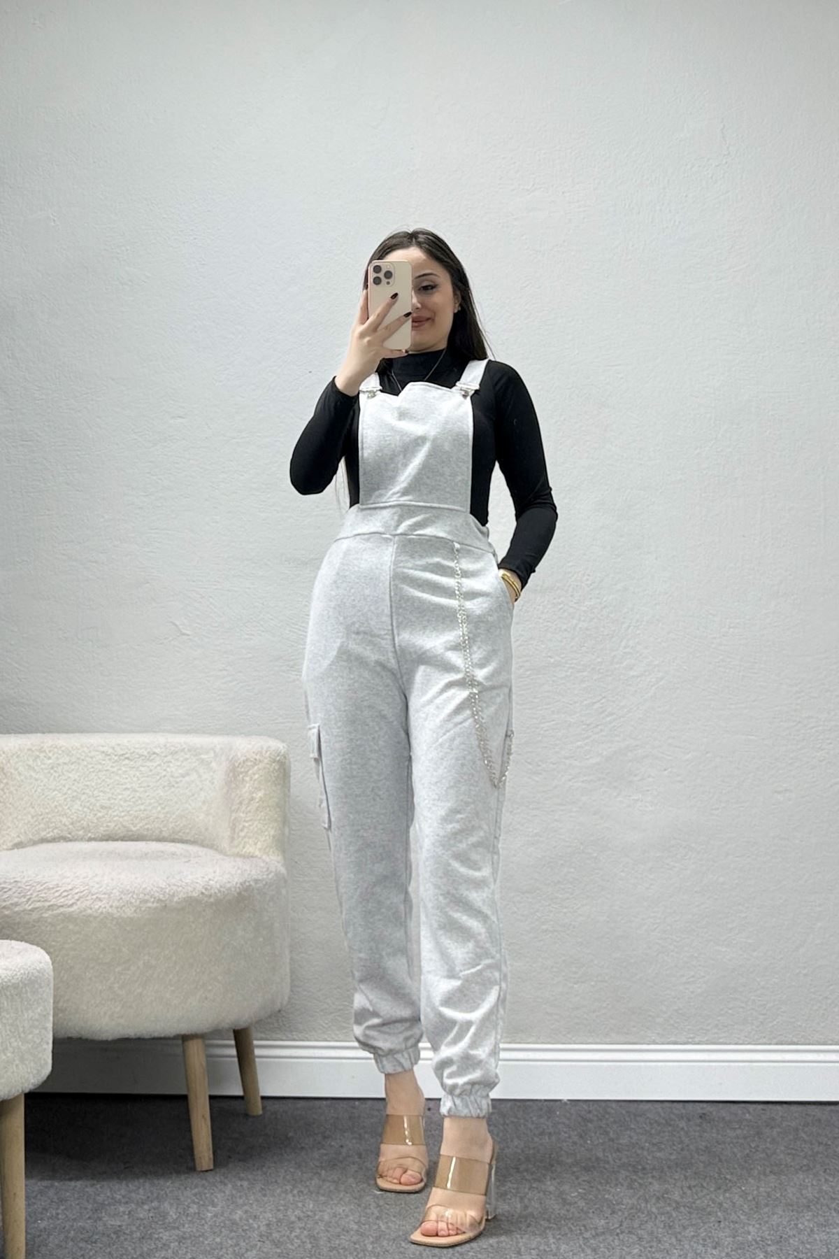 Zincirli Salopet Gri - 11204.053.