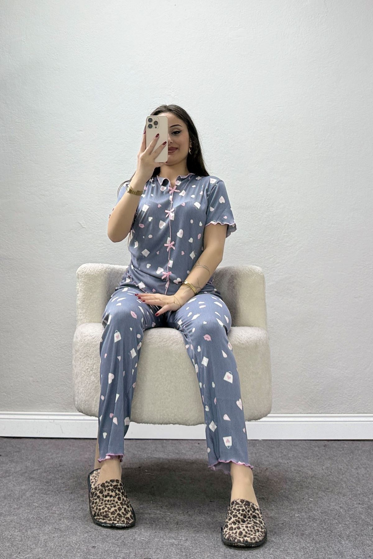 Kaşkorse Pijama Takımı Gri - 52281.1049.