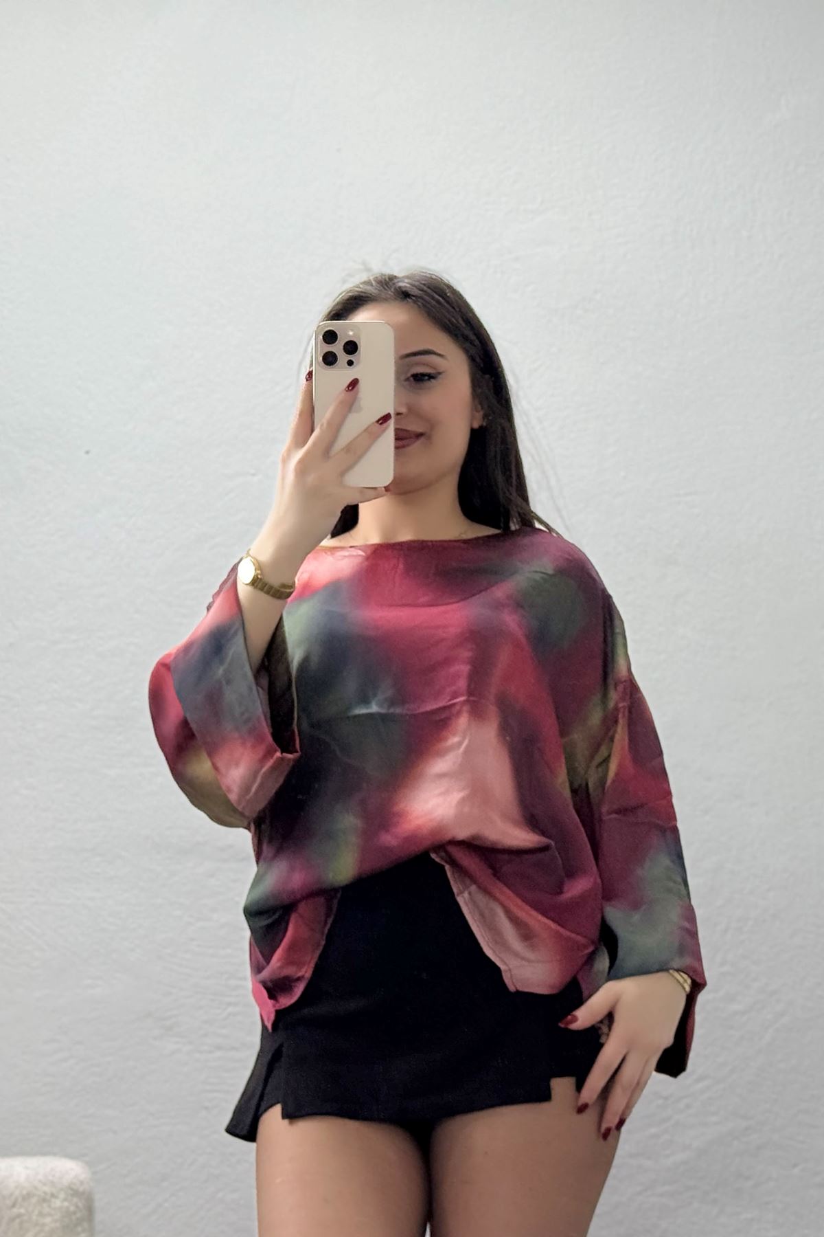 Saten Bluz Bordo - 7980.1437.