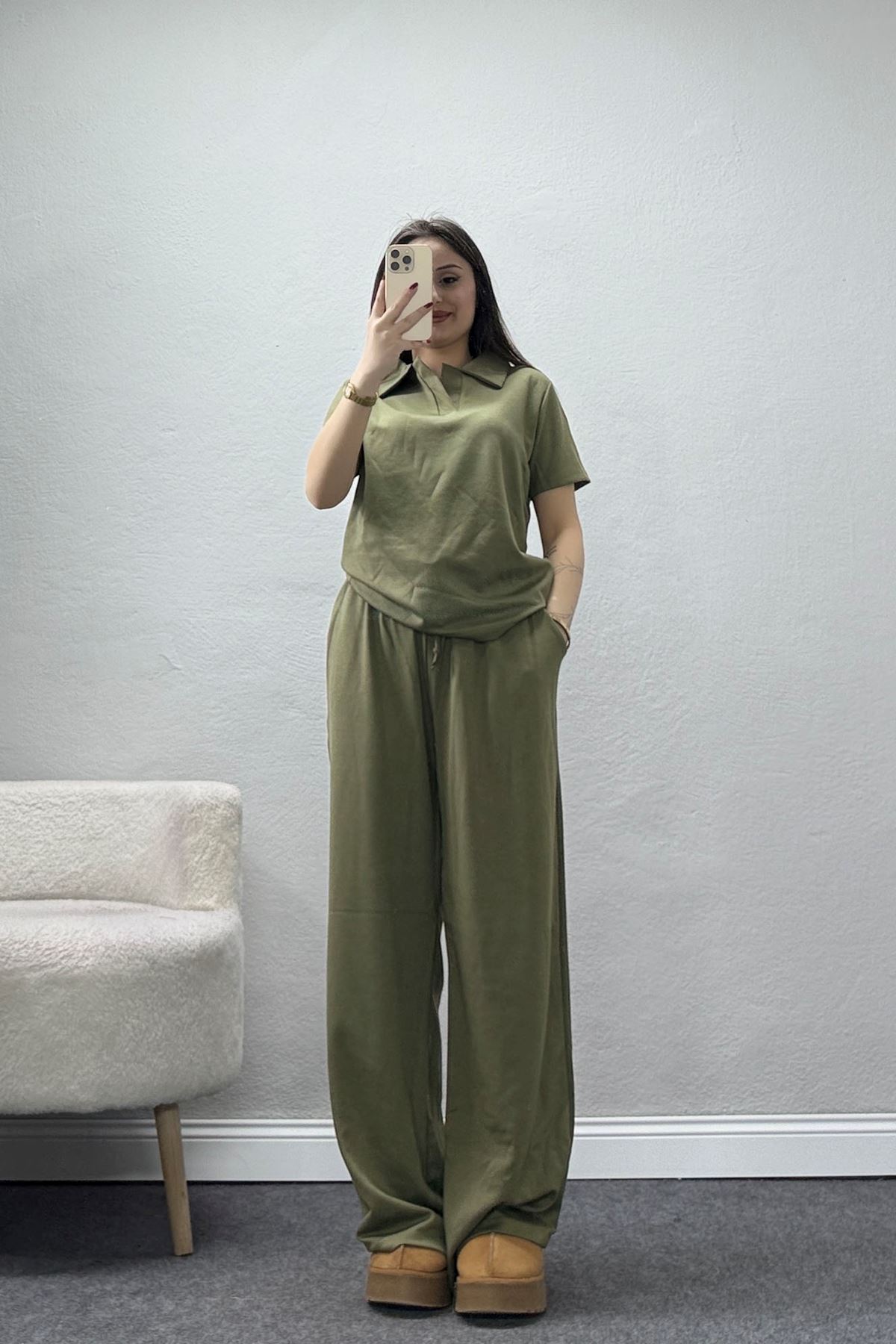 Polo Yaka Modal Takım Çağla - 8019.1247.