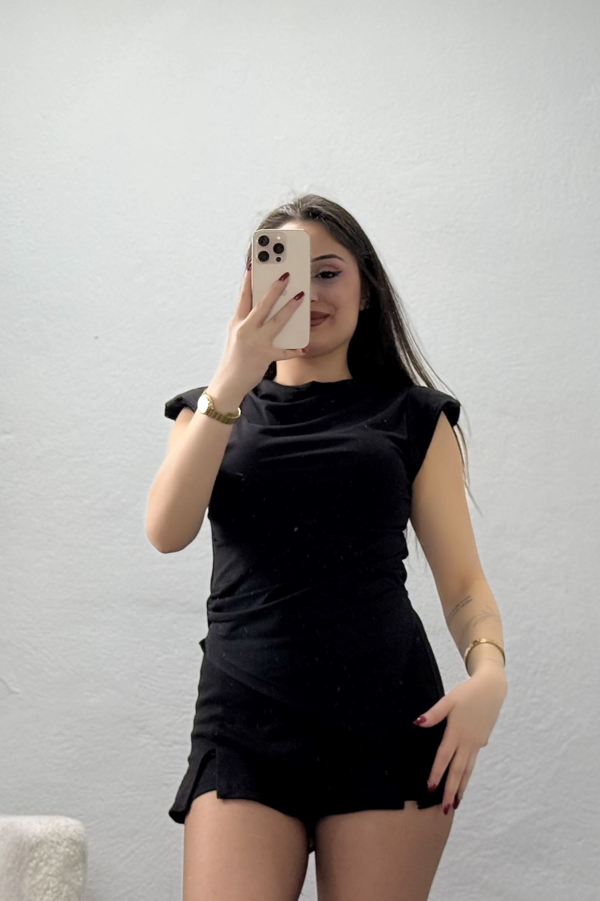 Omuz Piliseli Sandy Bluz Siyah - 71494.1567.