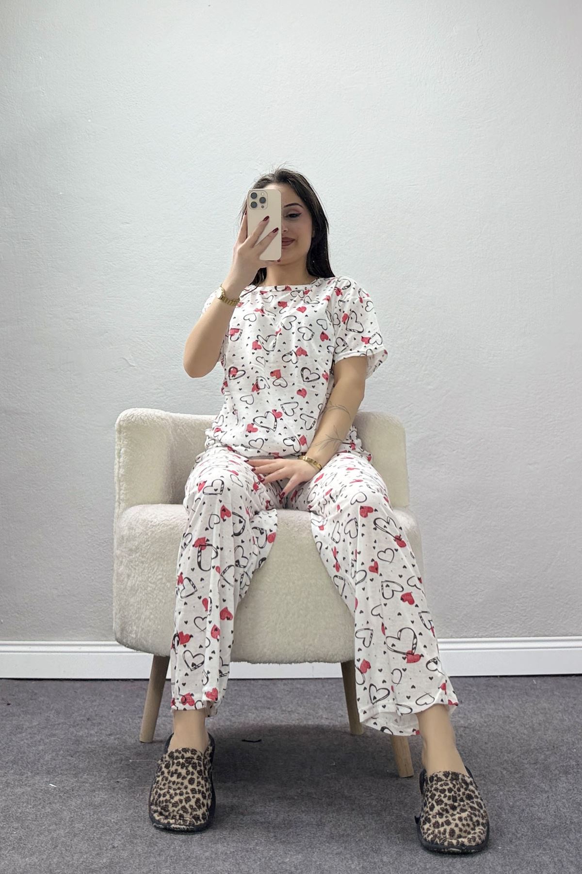 Bisiklet Yaka Salaş Alt Üst Aynı Takım Beyazkalp - 194.1287.