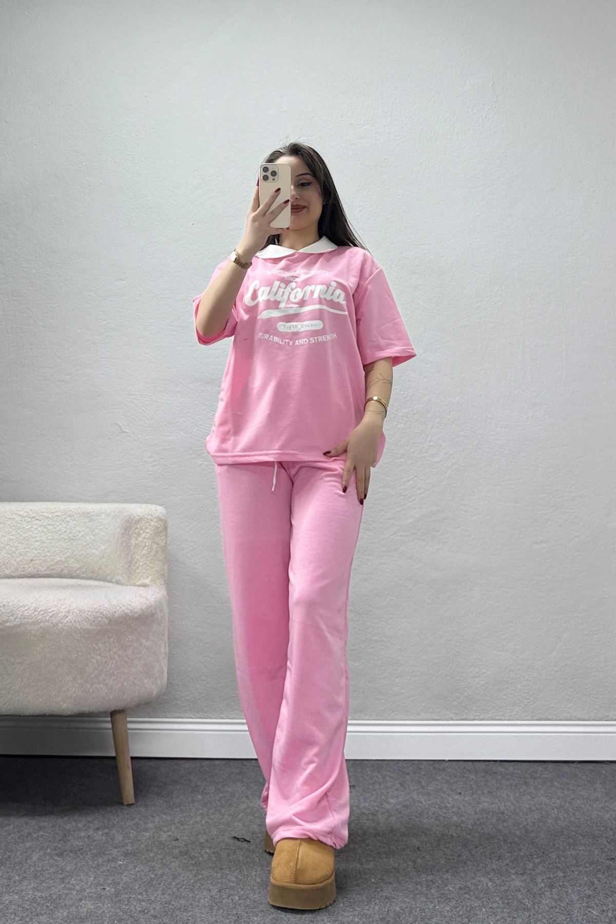 2 İplik Eşofman Takımı Pembe - 52278.1005.