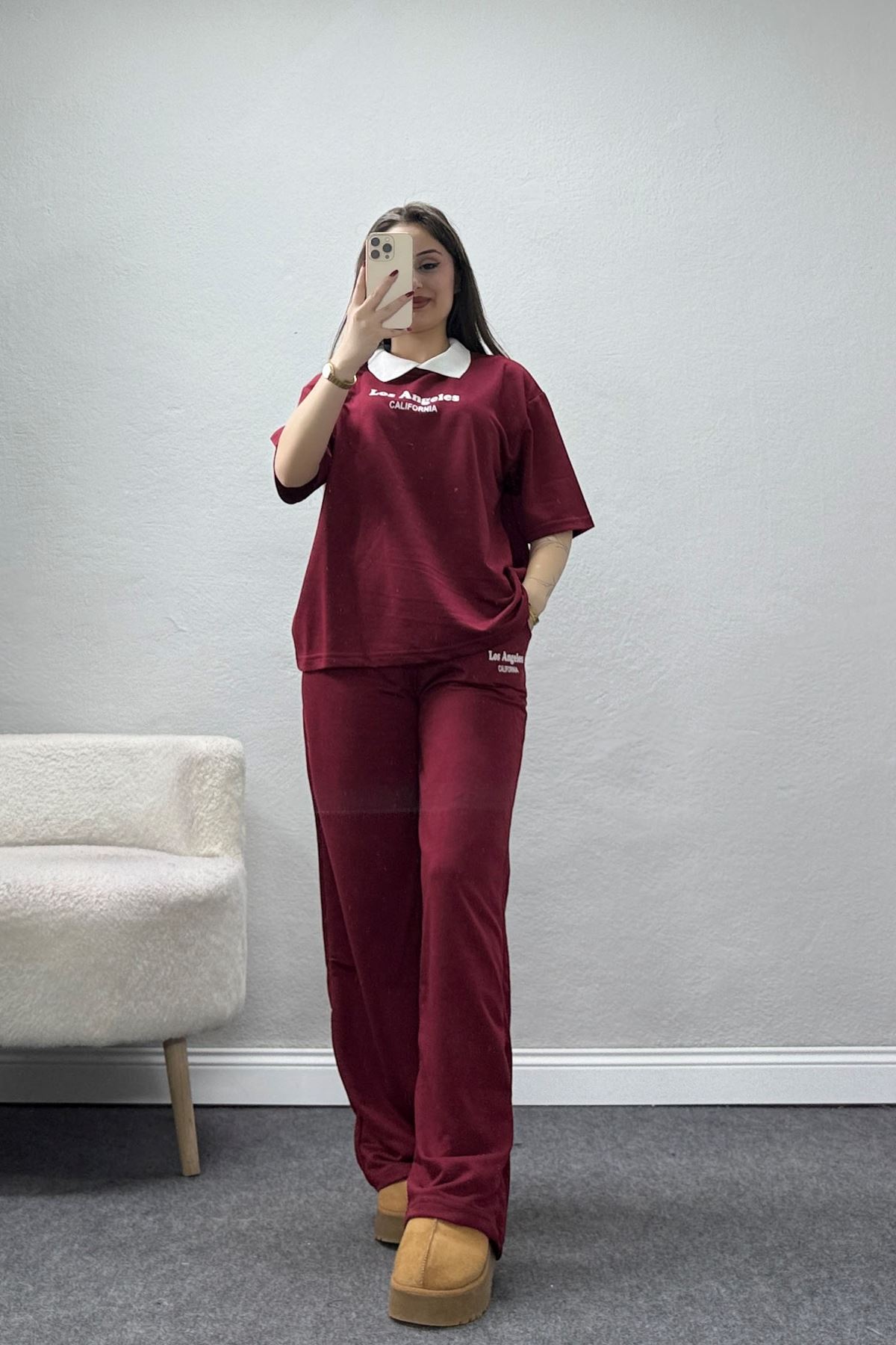 2 İplik Eşofman Takımı Bordo - 52279.1005.