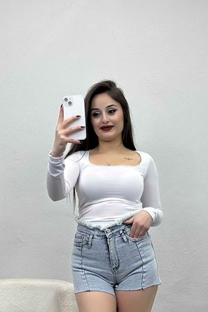 Önü Çift Kat Çıtçıtlı Body Beyaz - 21940.200.