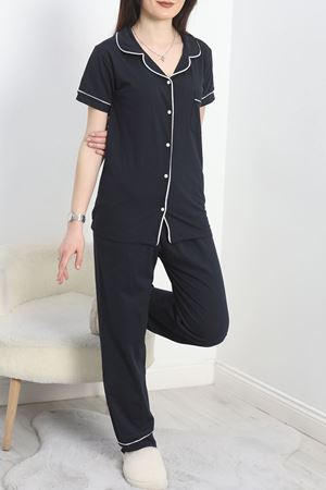 Süprem Düğmeli Pijama Takımı Koyulaci - 30320.1048.