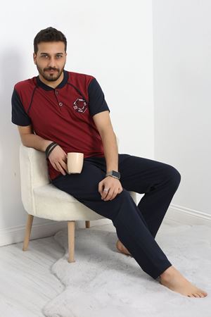 Erkek Pijama Takımı Bordo - 40460.1838.